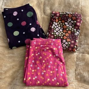 NWOT Gymboree bundle 3 leggings size 9 floral and polka dot pattern good shape